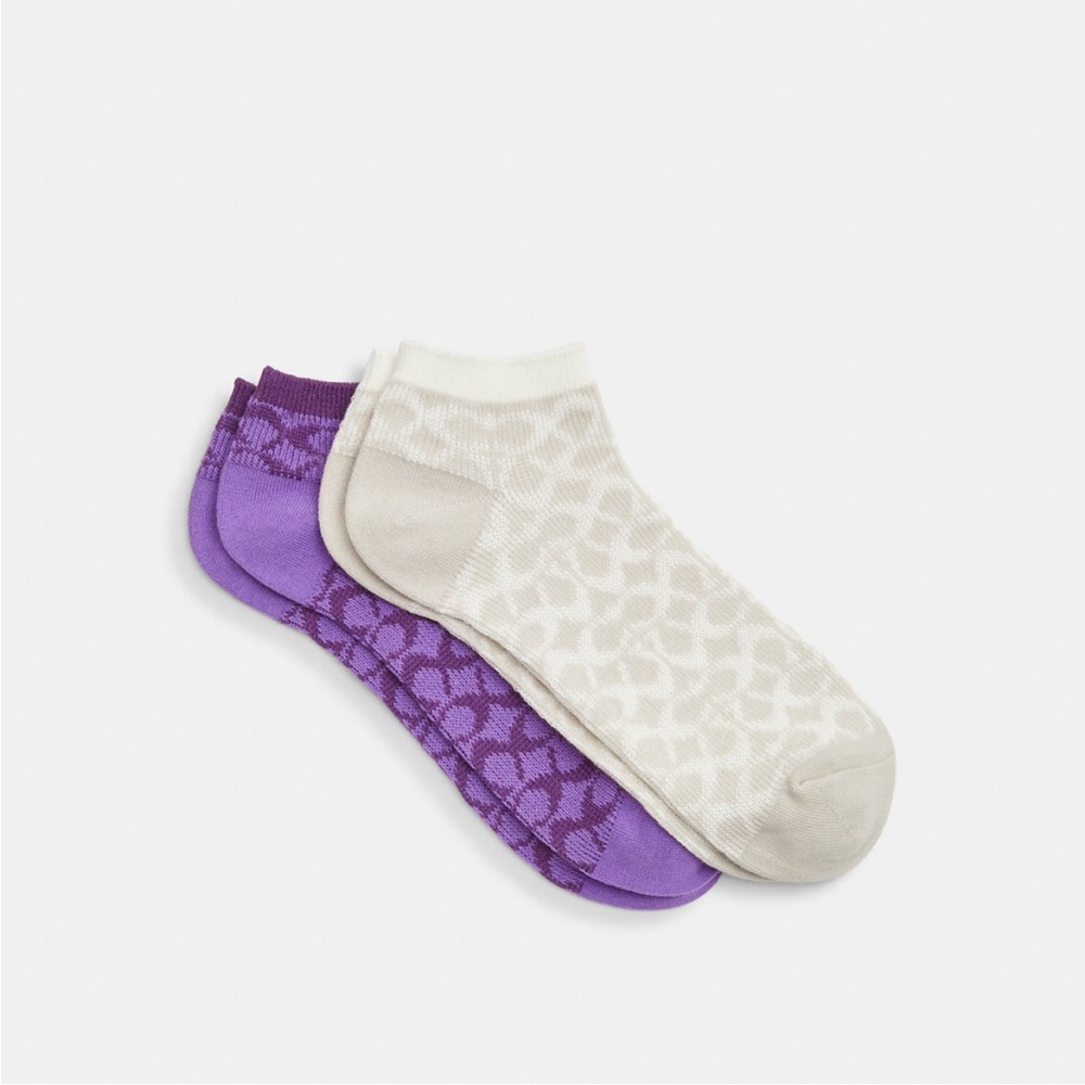 NWT Coach Outlet Signature Ankle Socks